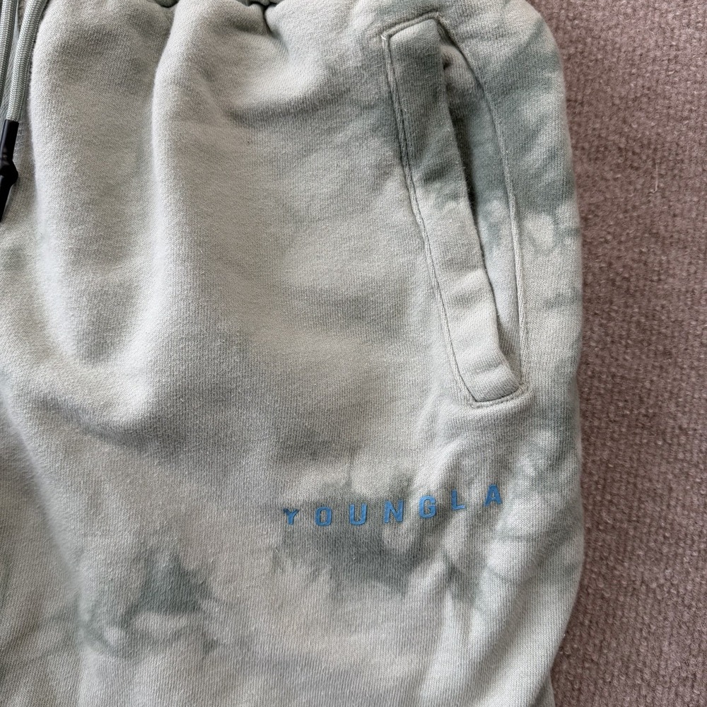 YoungLA Woman's Large Tie Dye Jogger Sweatpants Green 100% Cotton - Picture 7 of 9